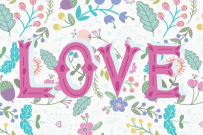 Floral Love Wenskaart