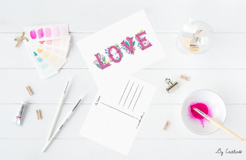Love Bloemen Wenskaart - Afbeelding 3