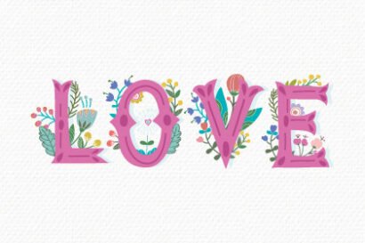 Love Bloemen Wenskaart