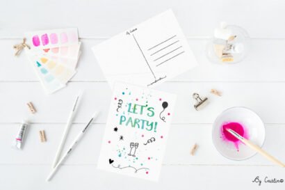 Let's Party Postcard