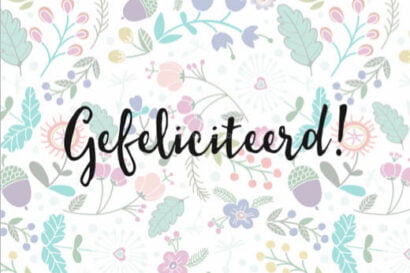 Floral Gefeliciteerd Kaart