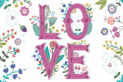 Floral LOVE Kaart