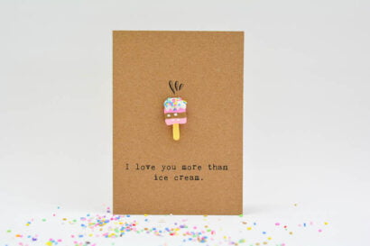 Ice Cream love you more Wenskaart