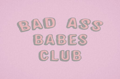Bad ass babes club postcard