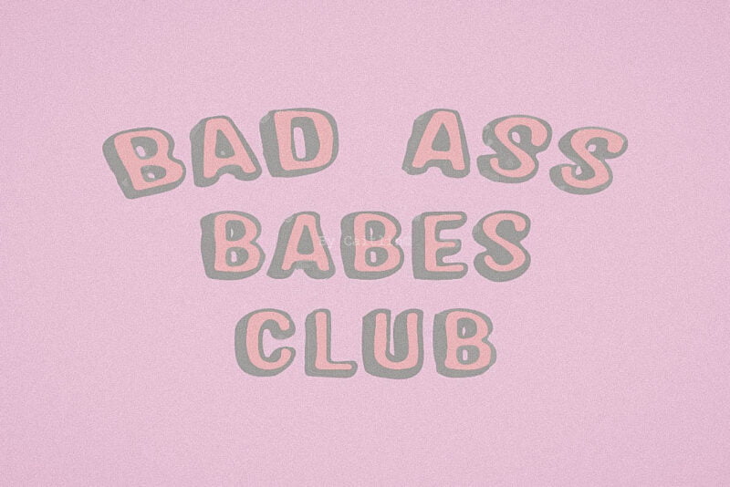 Bad ass babes club postcard