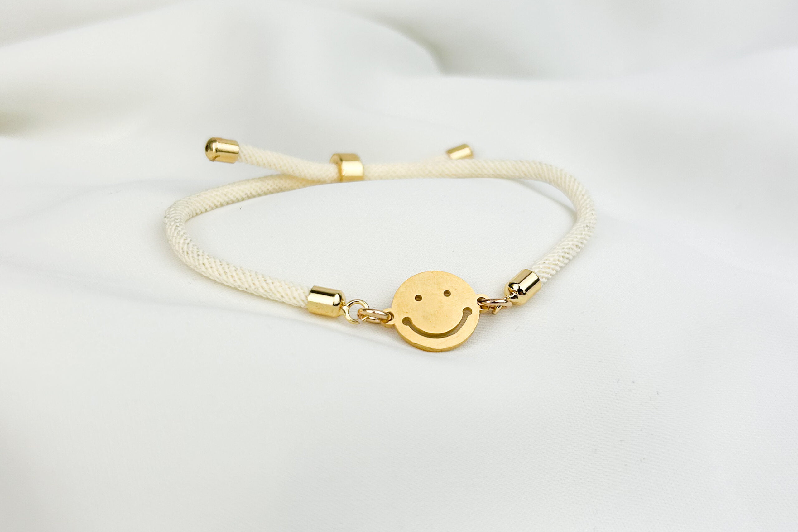Smiley Armband Beige